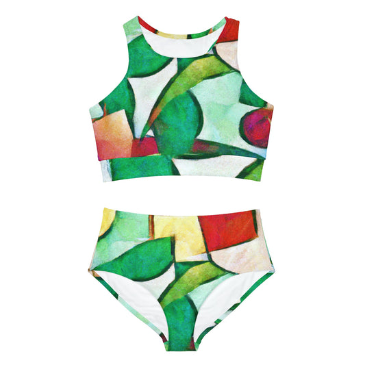 "Chromatic Arcadia" - Hot Yoga Bikini Set - iSquaredYoga