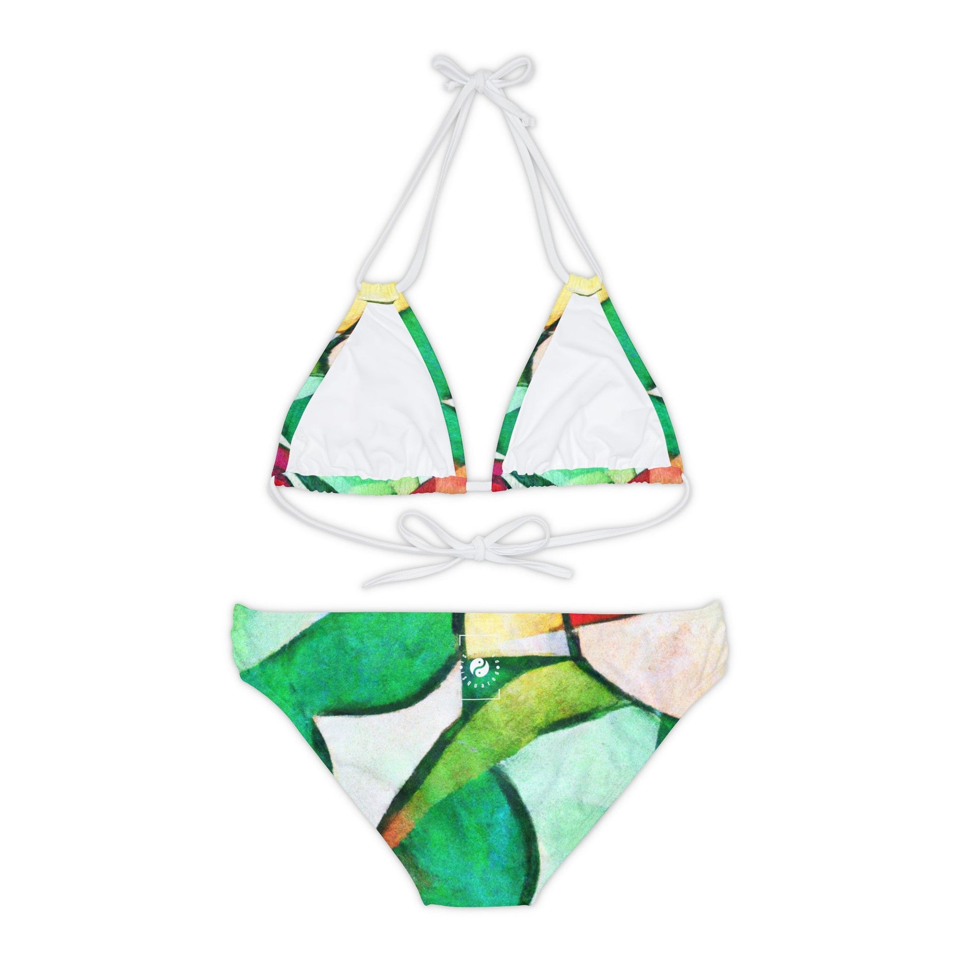 "Chromatic Arcadia" - Lace - up Bikini Set - iSquaredYoga