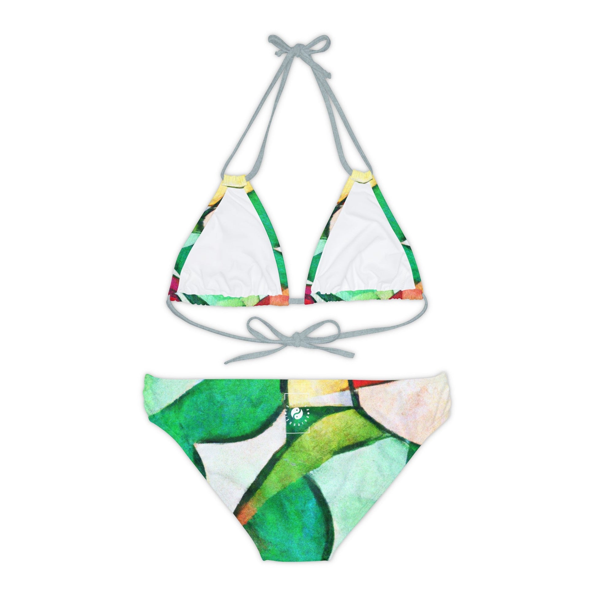 "Chromatic Arcadia" - Lace - up Bikini Set - iSquaredYoga