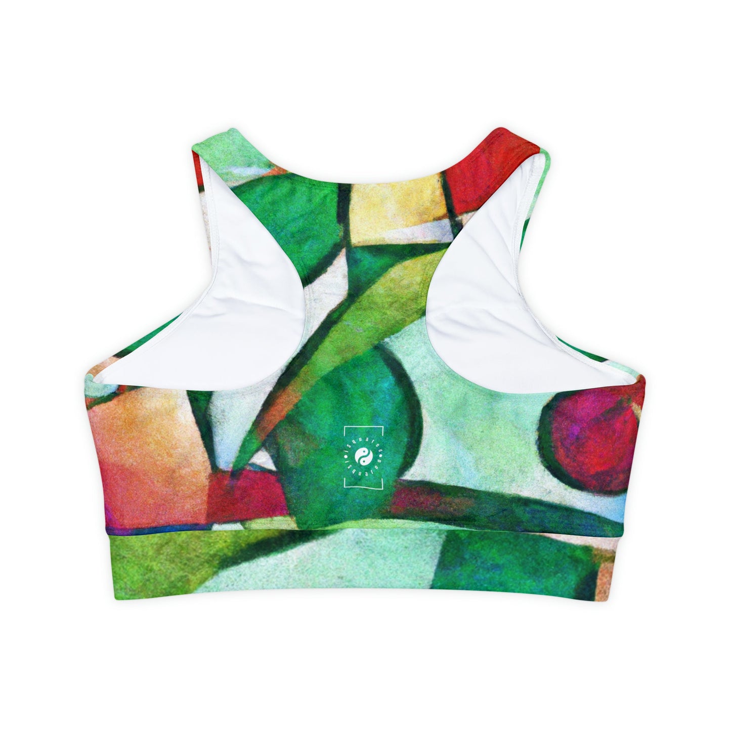 "Chromatic Arcadia" - Lined & Padded Sports Bra - iSquaredYoga