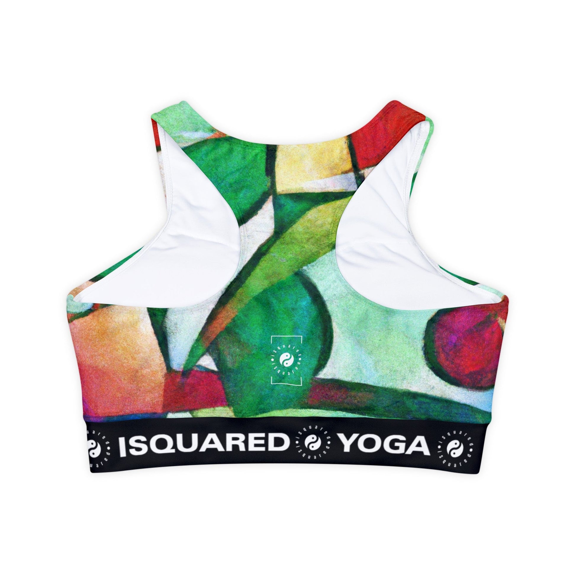 "Chromatic Arcadia" - Lined & Padded Sports Bra - iSquaredYoga