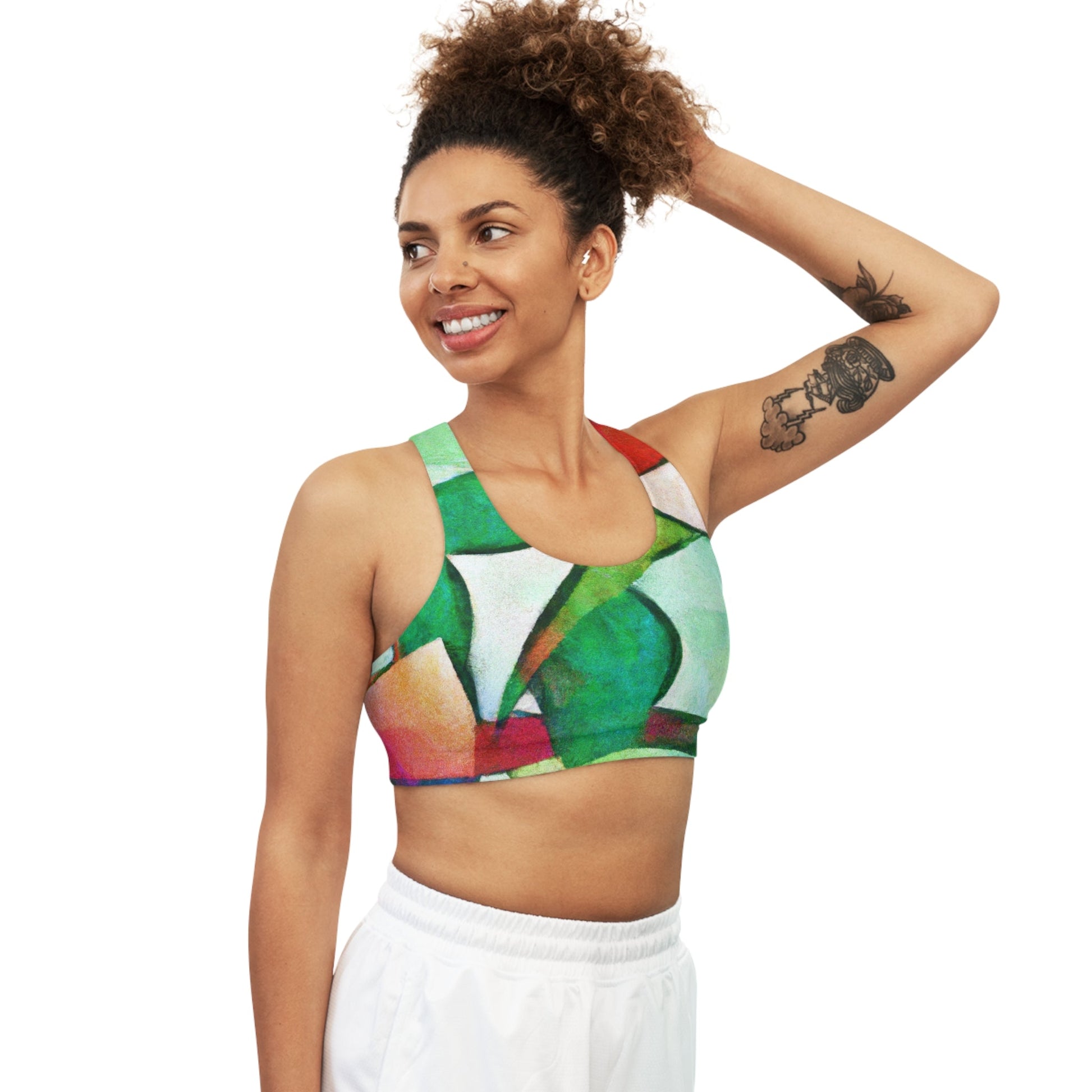 "Chromatic Arcadia" - Seamless Sports Bra - iSquaredYoga