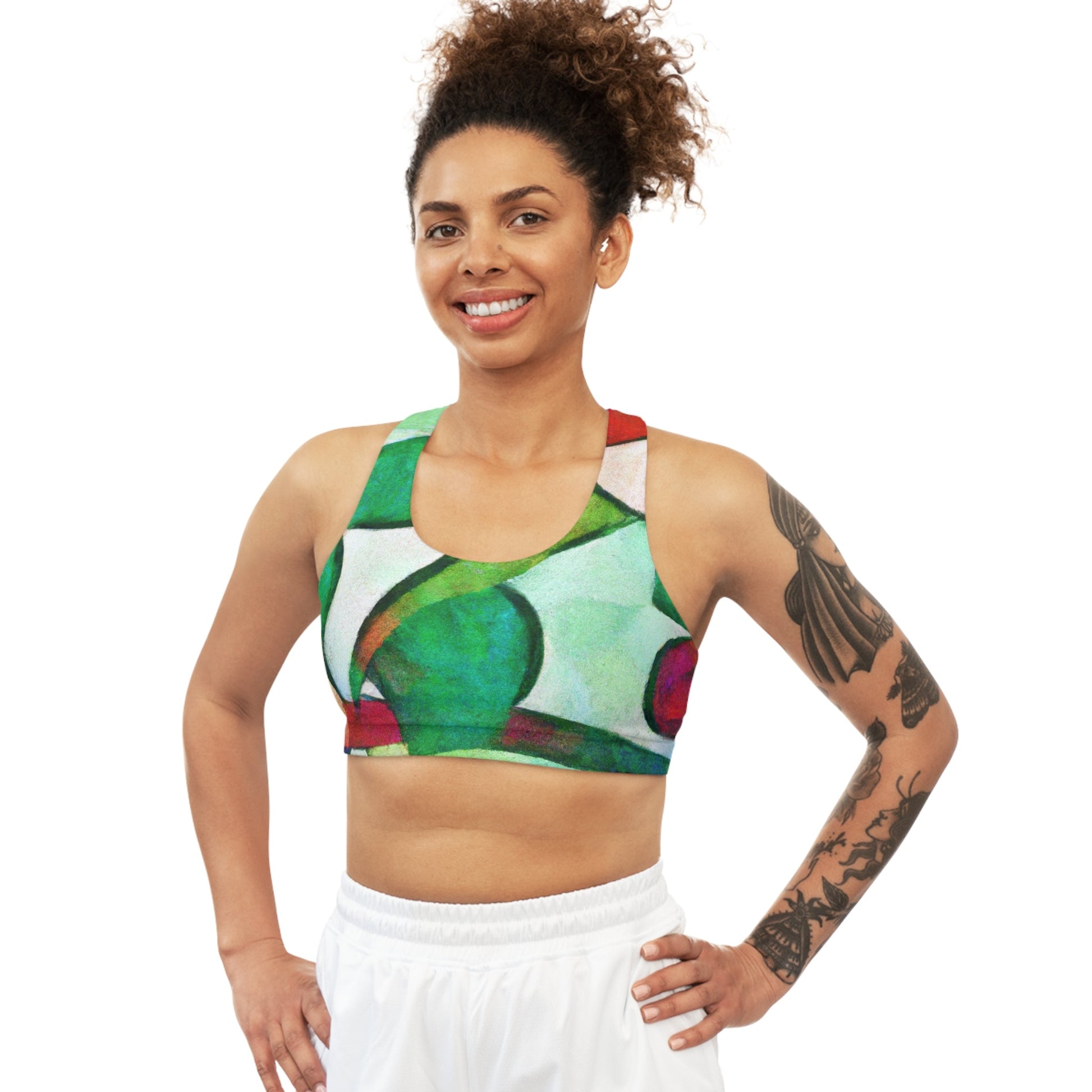 "Chromatic Arcadia" - Seamless Sports Bra - iSquaredYoga