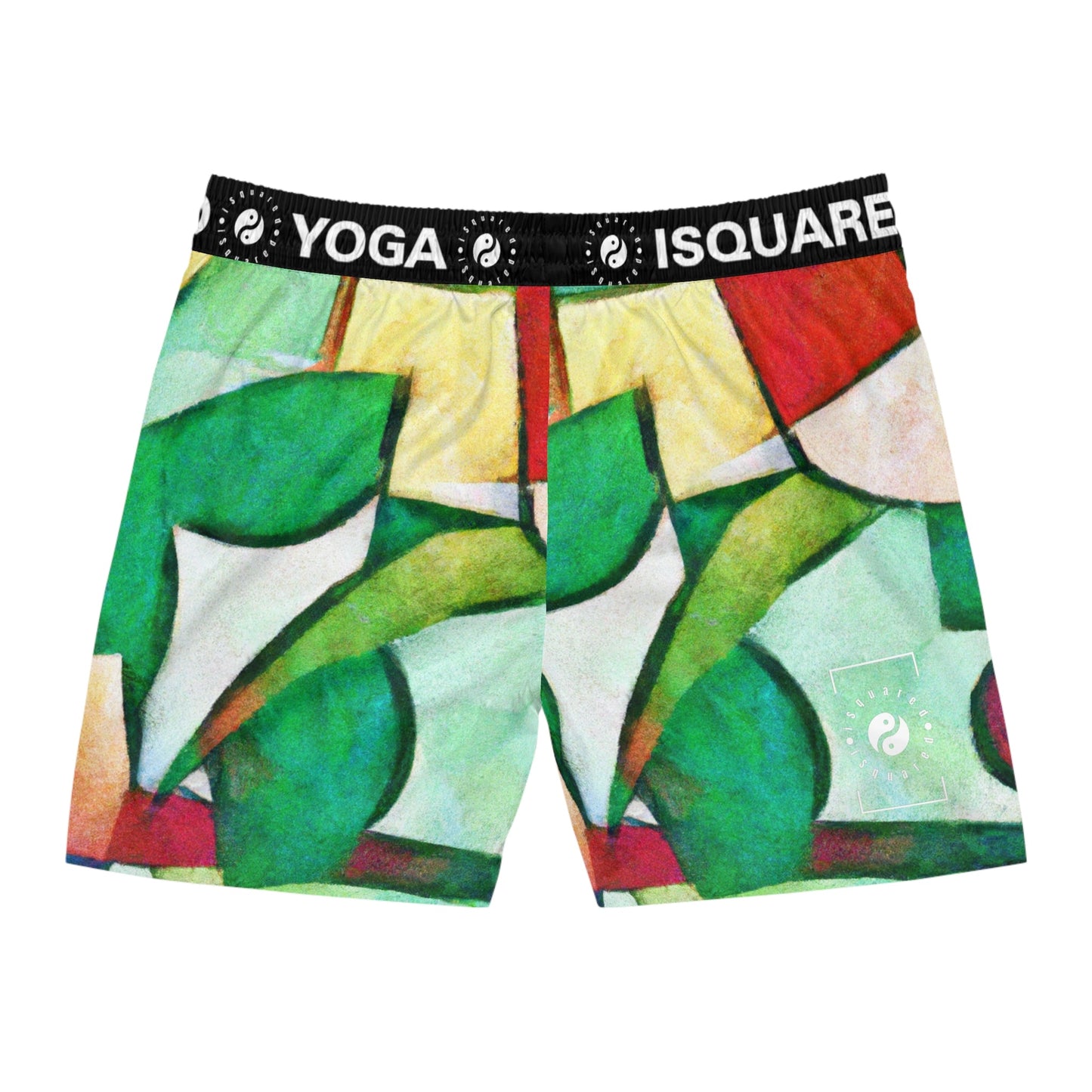 "Chromatic Arcadia" - Swim Shorts (Mid - Length) for Men - iSquaredYoga