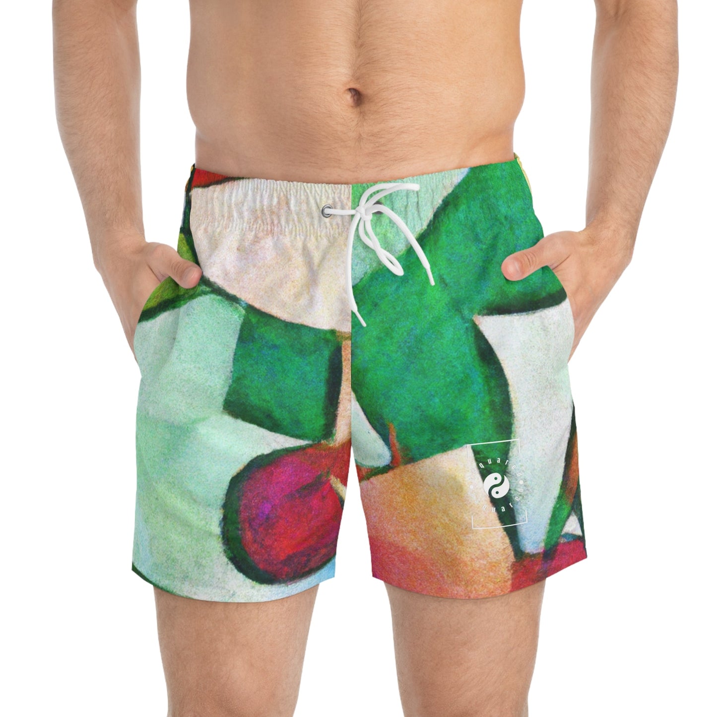 "Chromatic Arcadia" - Swim Trunks for Men - iSquaredYoga