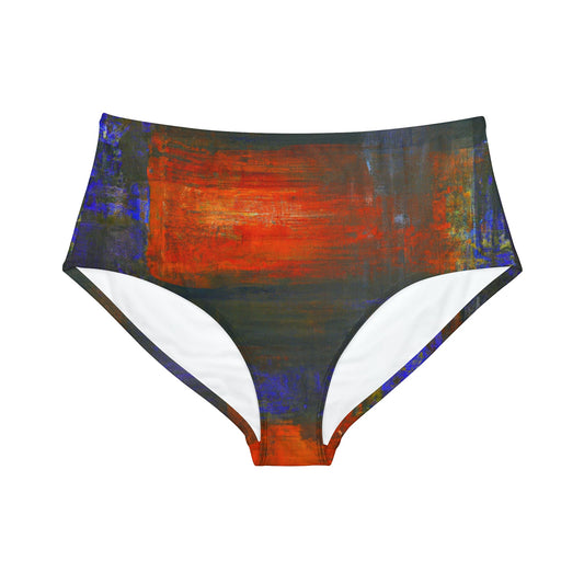 "Chromatic Reverie" - High Waisted Bikini Bottom - iSquaredYoga