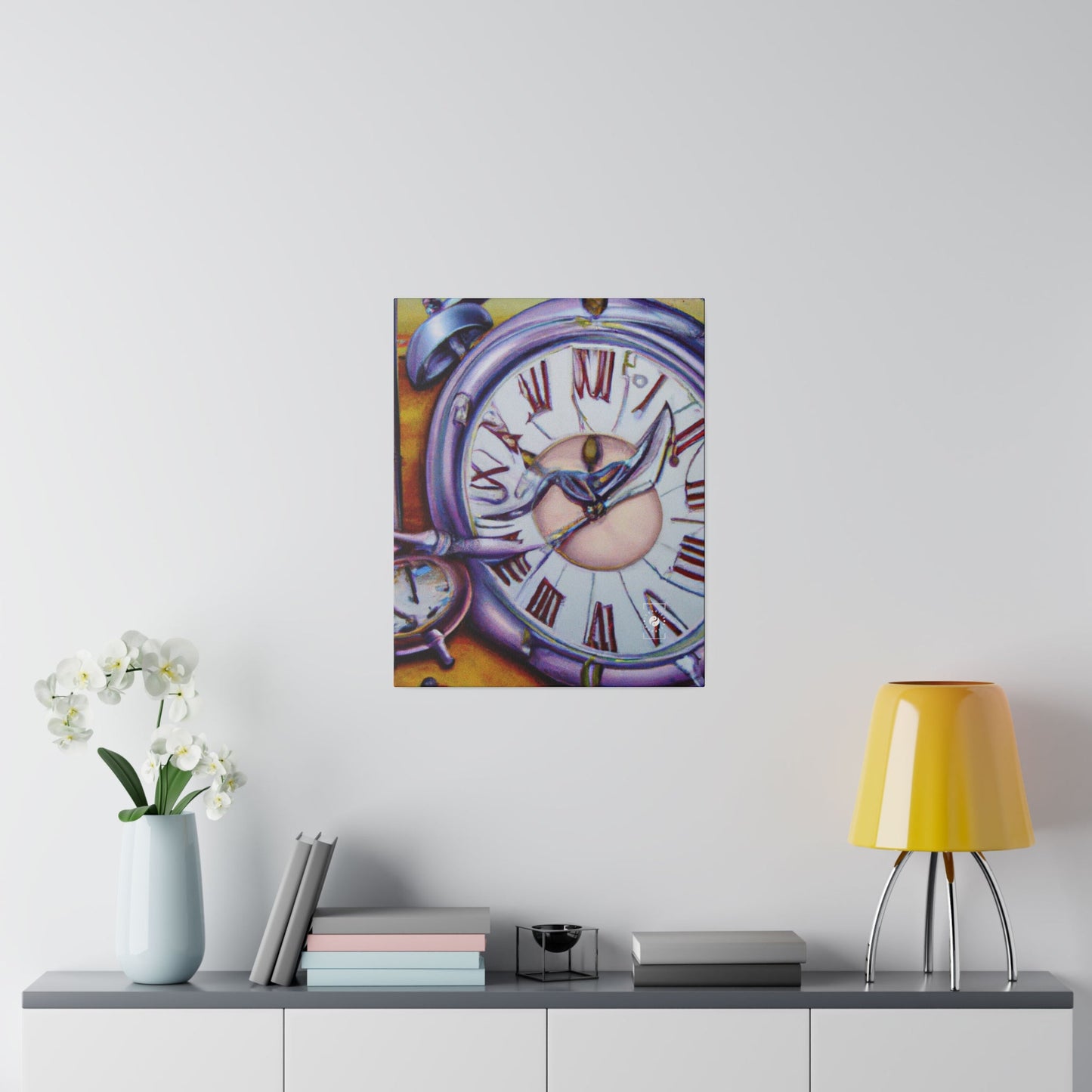 "Chrono Illusionist's Liquid Riddle" - Art Print Canvas - iSquaredYoga