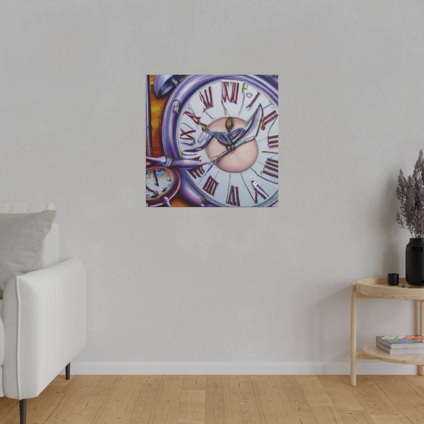 "Chrono Illusionist's Liquid Riddle" - Art Print Canvas - iSquaredYoga