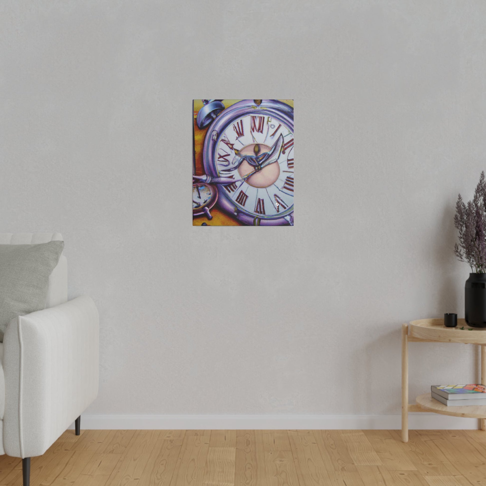 "Chrono Illusionist's Liquid Riddle" - Art Print Canvas - iSquaredYoga