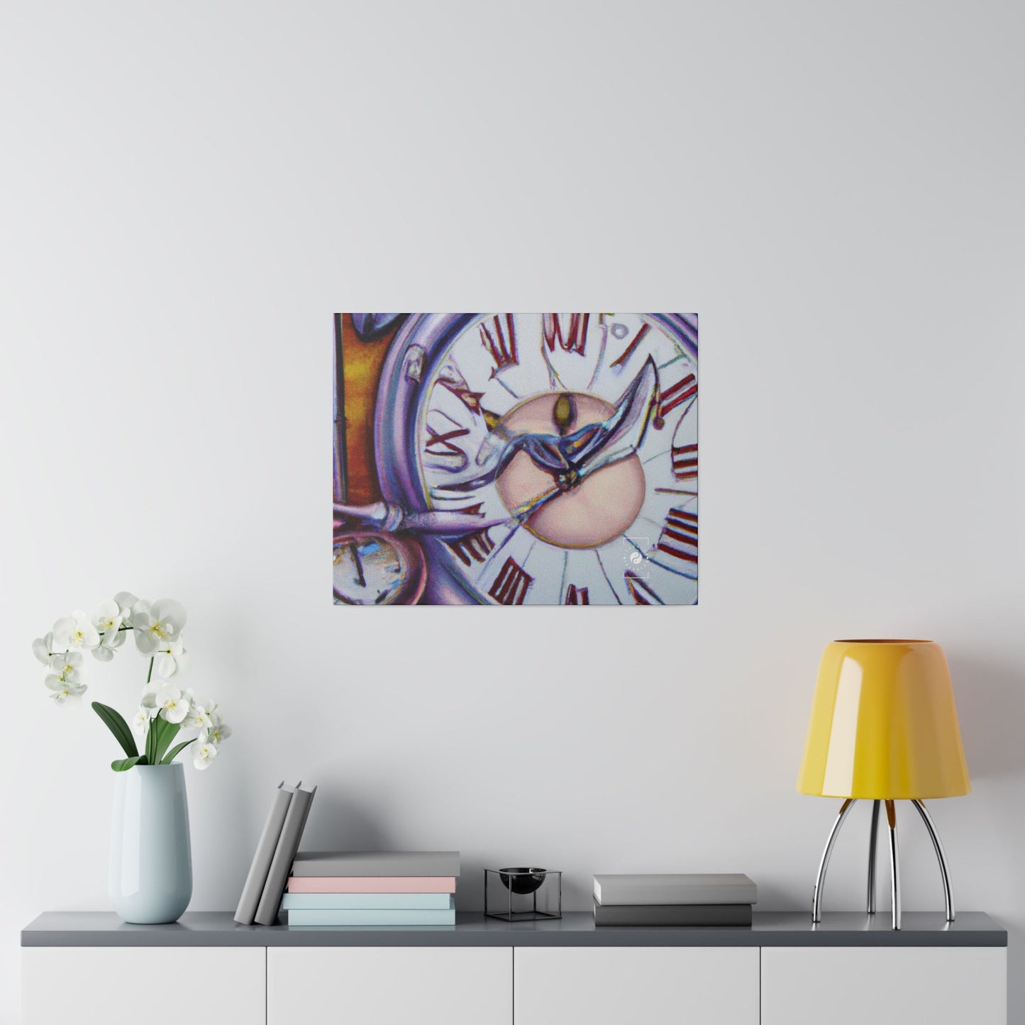 "Chrono Illusionist's Liquid Riddle" - Art Print Canvas - iSquaredYoga