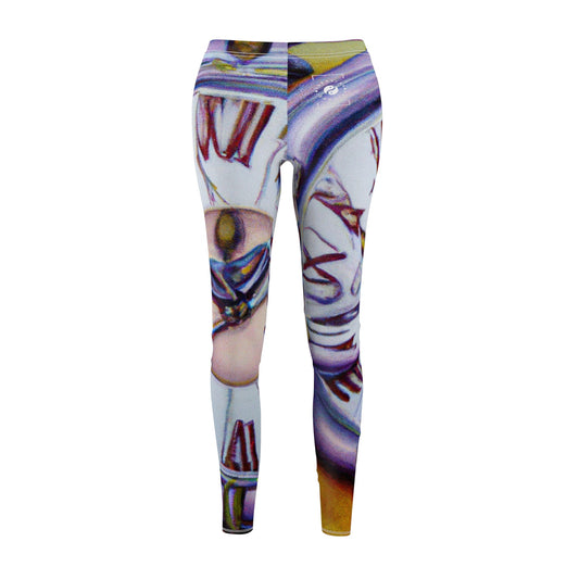 "Chrono Illusionist's Liquid Riddle" - Casual Leggings - iSquaredYoga