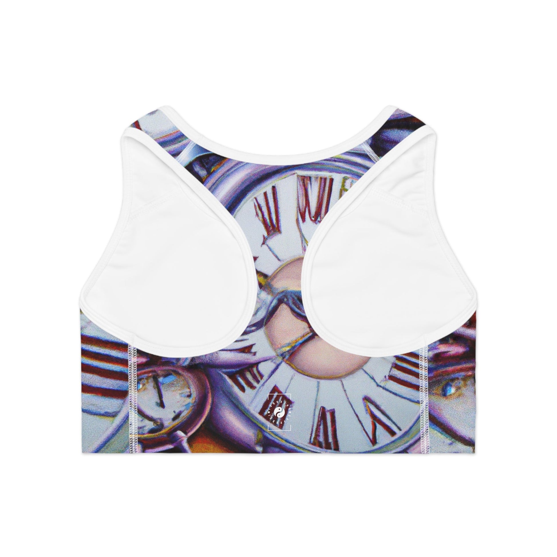 "Chrono Illusionist's Liquid Riddle" - High Performance Sports Bra - iSquaredYoga