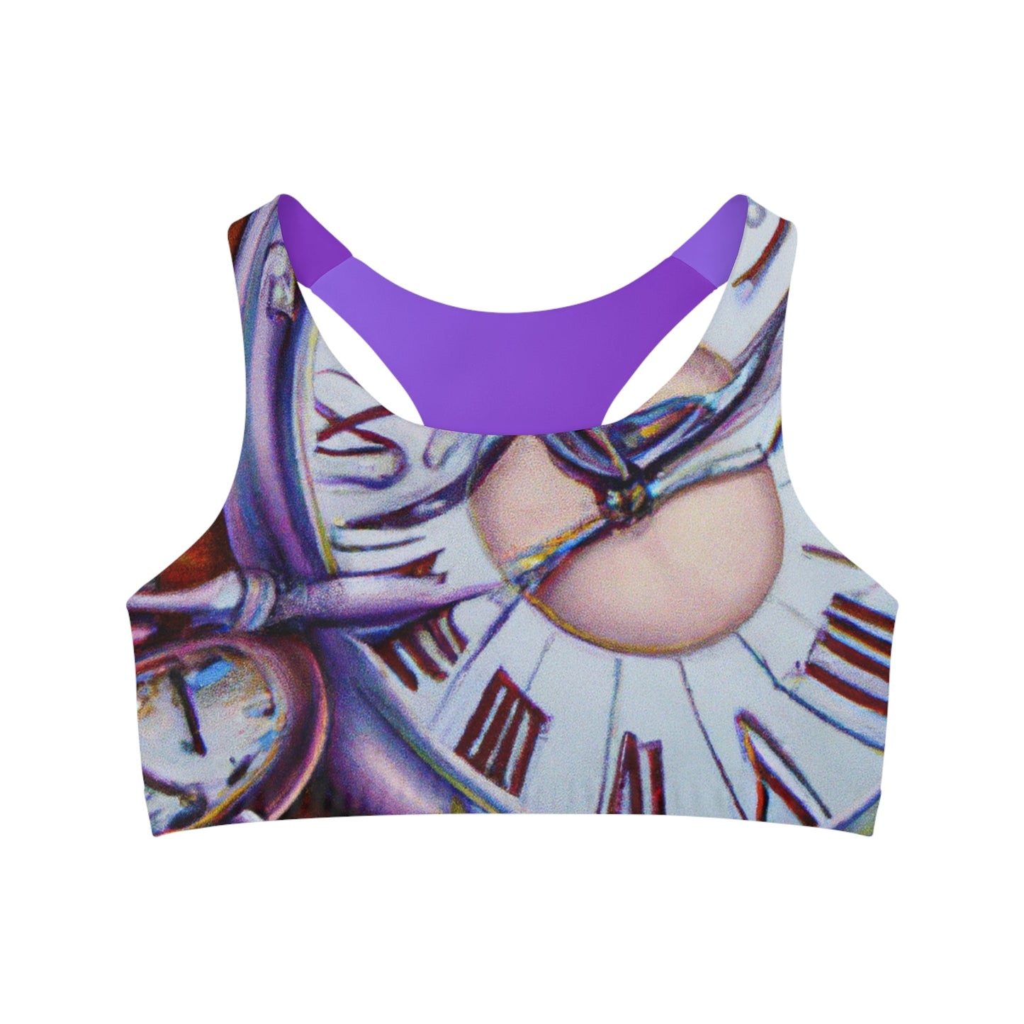 "Chrono Illusionist's Liquid Riddle" - Seamless Sports Bra - iSquaredYoga