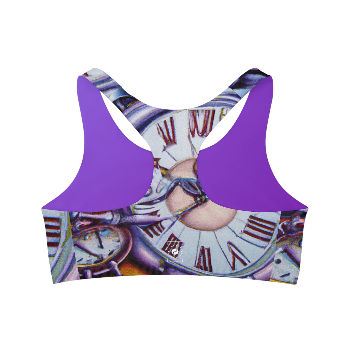 "Chrono Illusionist's Liquid Riddle" - Seamless Sports Bra - iSquaredYoga