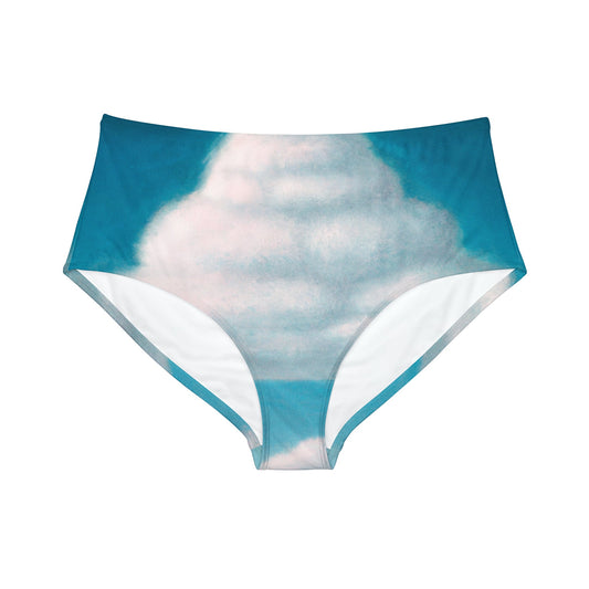 "Cloud Opera Serenity" - High Waisted Bikini Bottom - iSquaredYoga