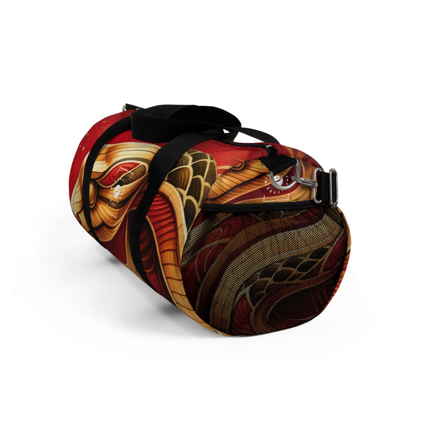 "Crimson Serenity: The Golden Snake" - Duffle Bag - iSquaredYoga