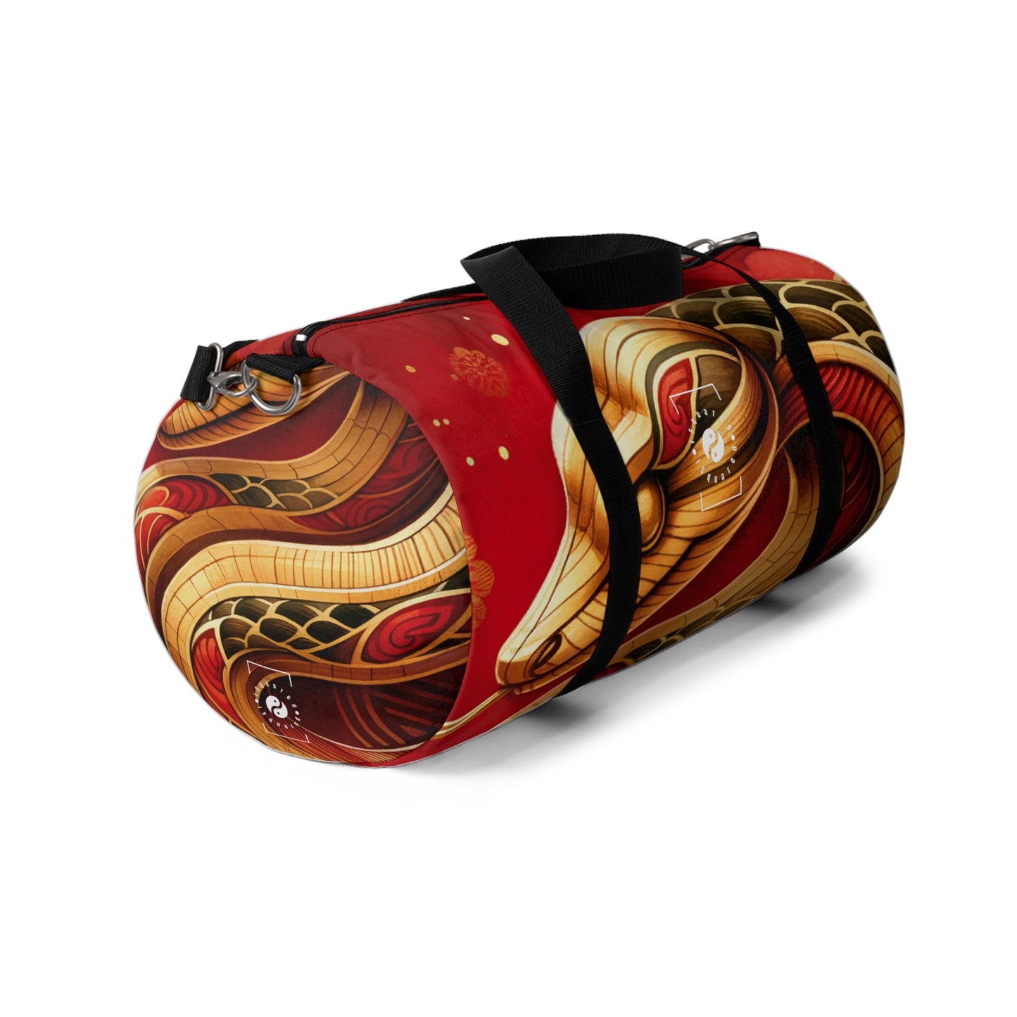 "Crimson Serenity: The Golden Snake" - Duffle Bag - iSquaredYoga