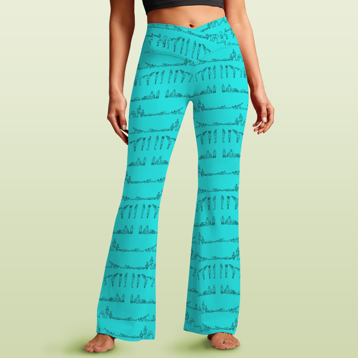 Bikram Series - Cross Waisted Flair Leggings