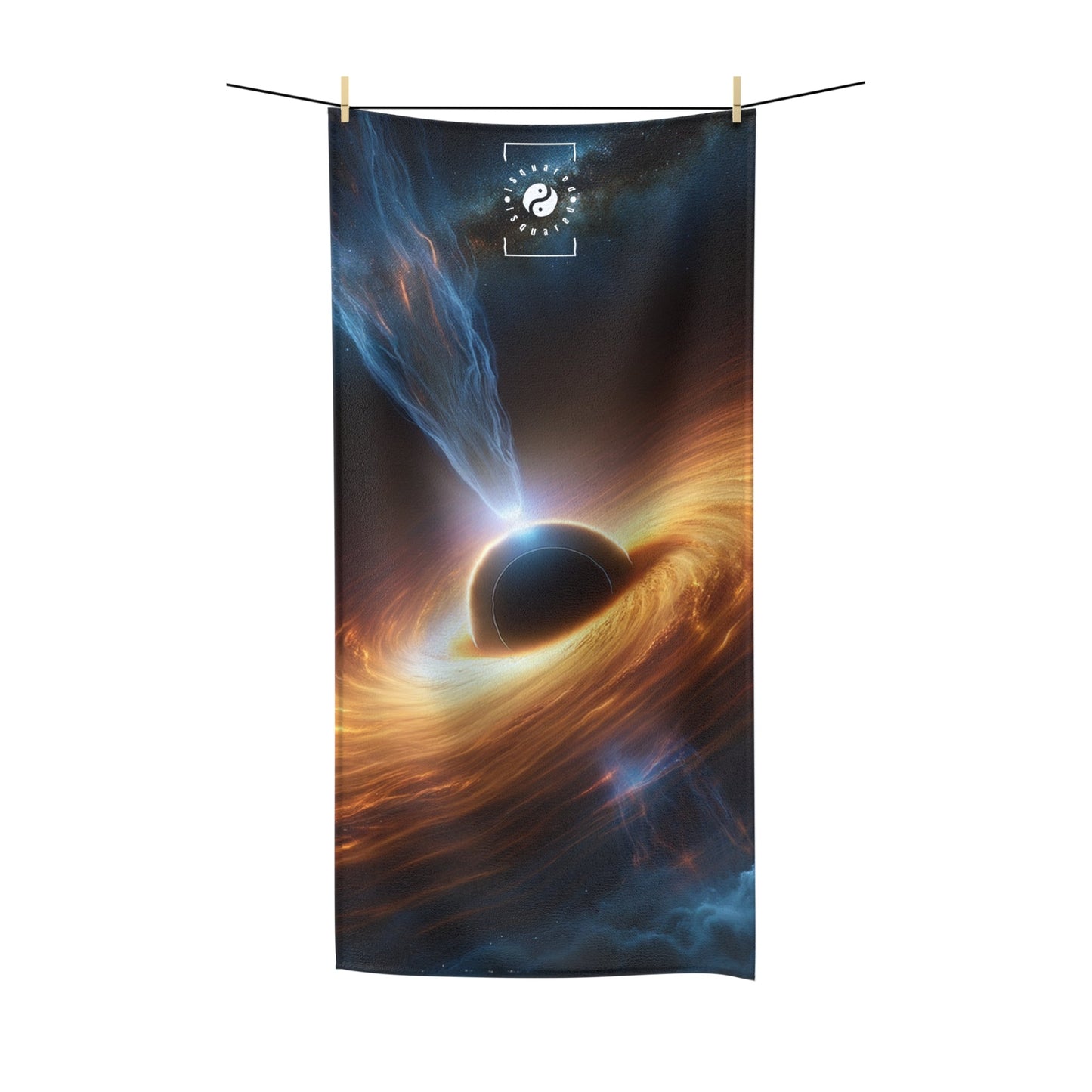 "Discs of Illumination: Black Hole Reverie" - All Purpose Yoga Towel - iSquaredYoga