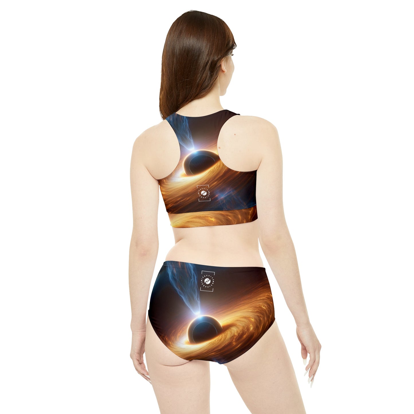 "Discs of Illumination: Black Hole Reverie" - Hot Yoga Bikini Set - iSquaredYoga