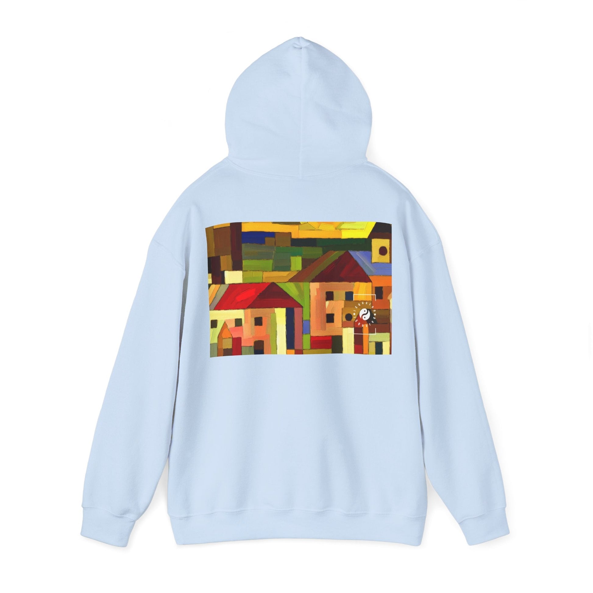 "Earthen Adobes in Hues of Hundertwasser" - Hoodie - iSquaredYoga