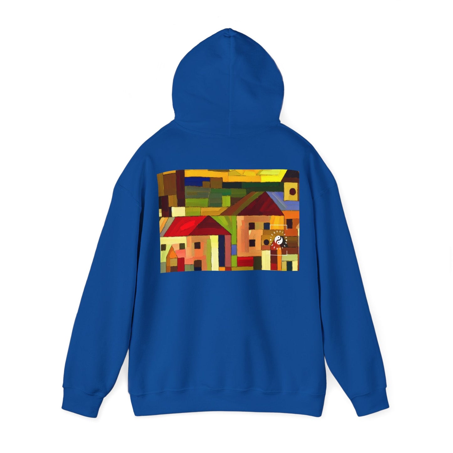 "Earthen Adobes in Hues of Hundertwasser" - Hoodie - iSquaredYoga