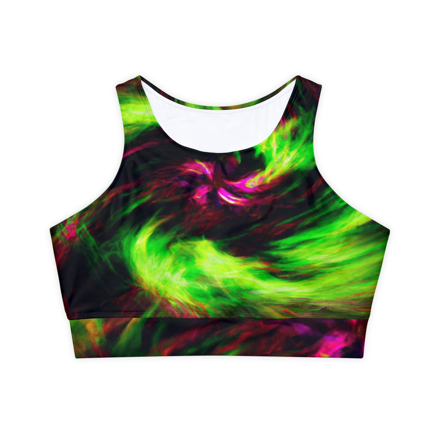 "Galactic Fusion" - Lined & Padded Sports Bra - iSquaredYoga