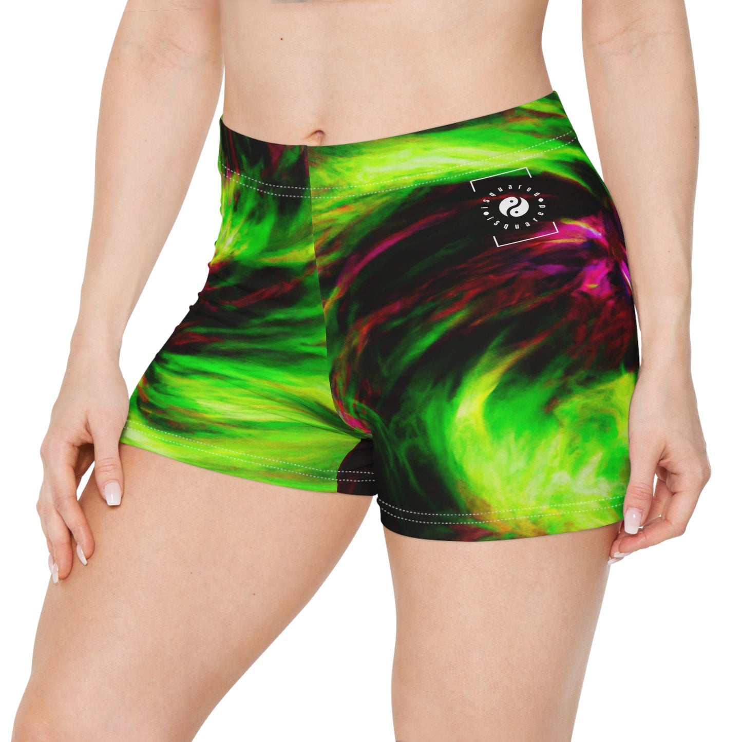 "Galactic Fusion" - Mini Hot Yoga Short - iSquaredYoga