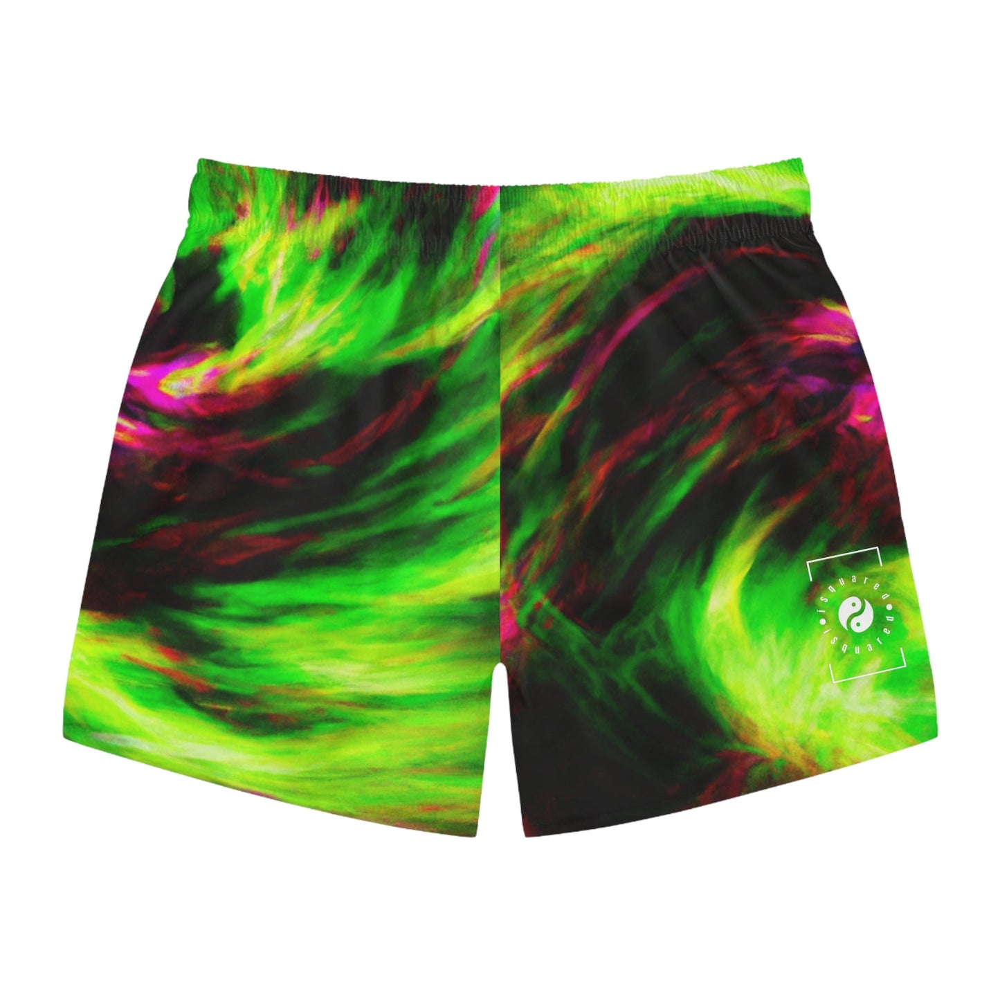 "Galactic Fusion" - Swim Trunks for Men - iSquaredYoga