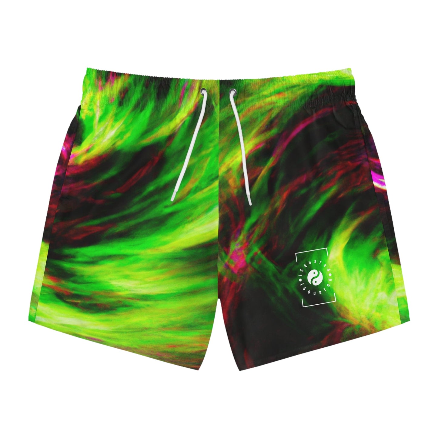 "Galactic Fusion" - Swim Trunks for Men - iSquaredYoga